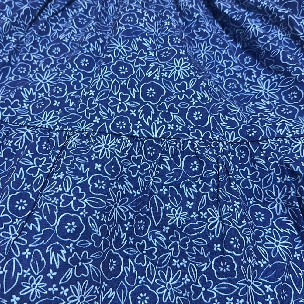 Cat & Jack dark blue floral print dress size‎ XS 4/5 NWT